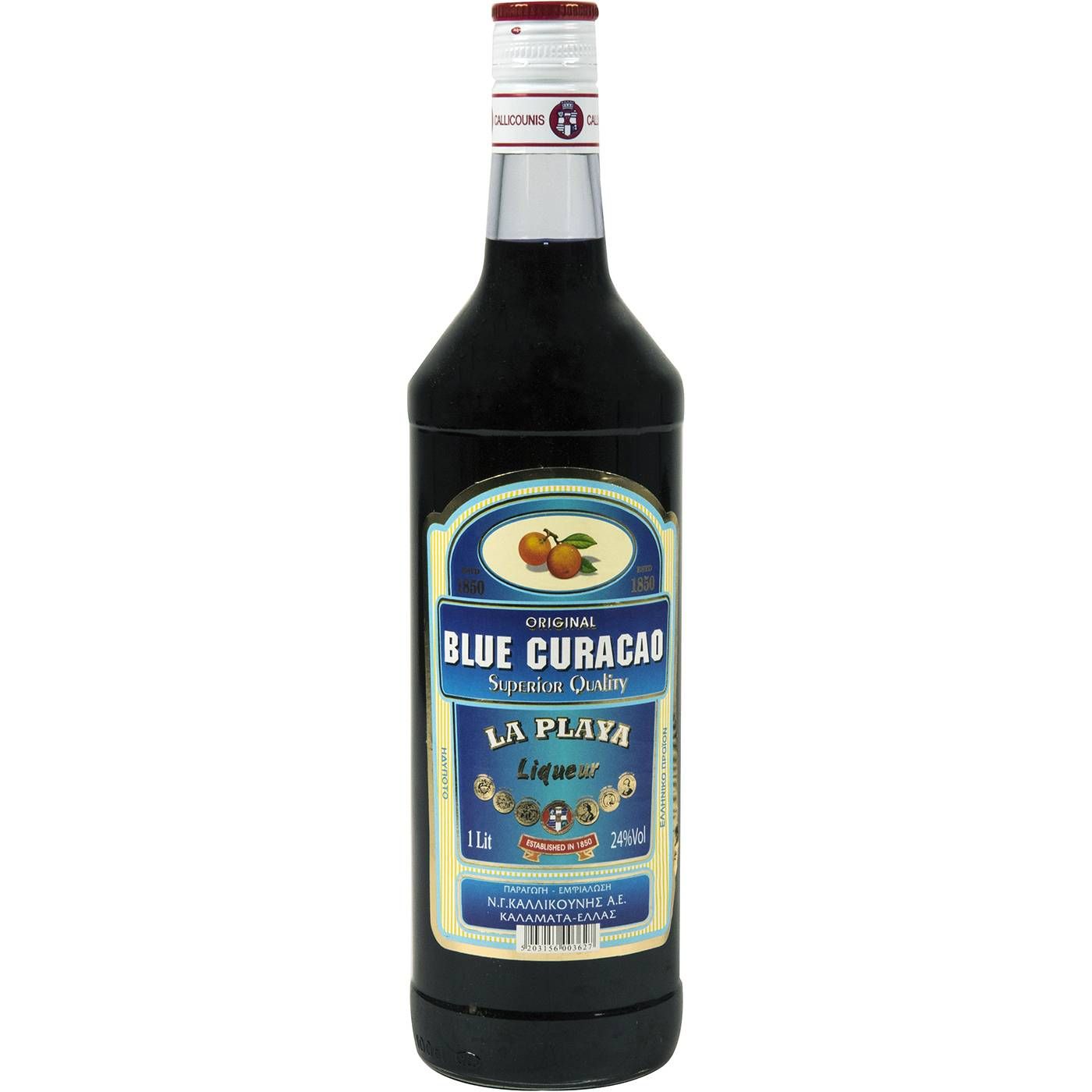 Λικέρ Blue Curacao ΚΑΛΛΙΚΟΥΝΗΣ 24% vol. (1lt) - floating thumbnail