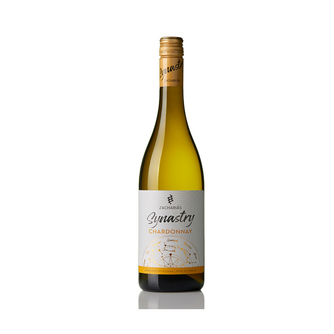 ΖΑΧΑΡΙΑΣ οίνος λευκός Synastry Chardonnay ξηρός 750ml - floating thumbnail