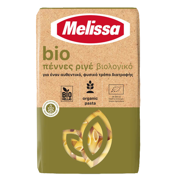 Πάστα ζυμαρικών MELISSA πέννες ριγέ βιολογικές (bio) (500g) - floating thumbnail