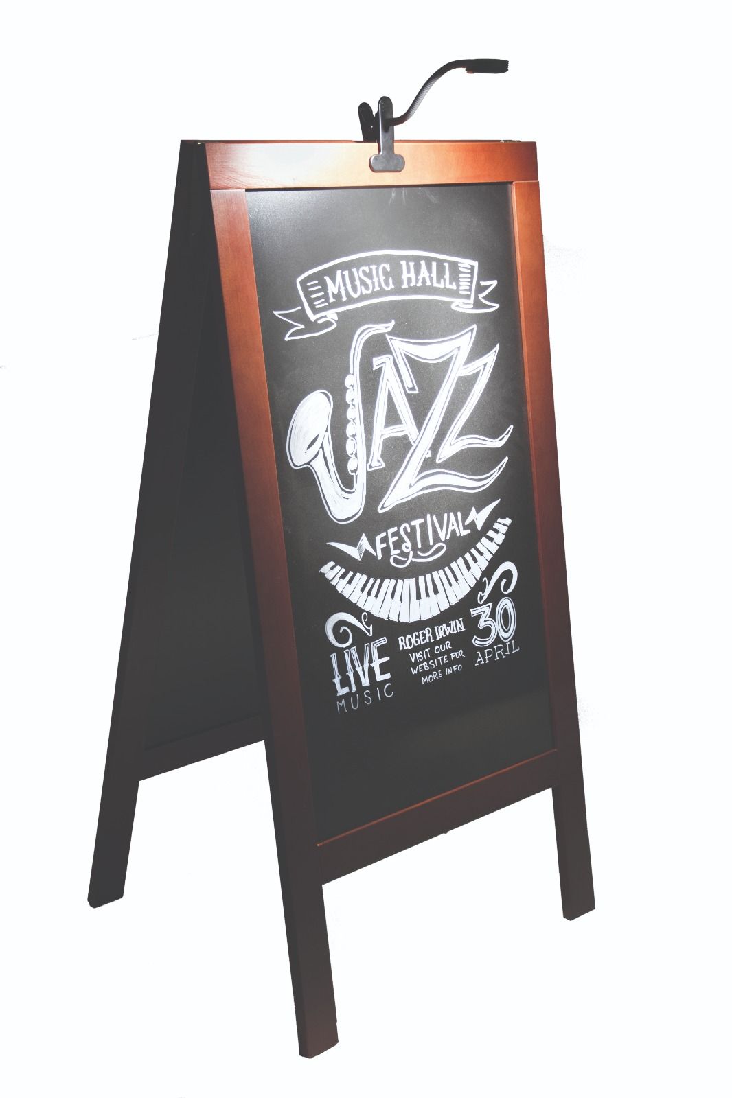 Μαυροπίνακας επιδαπέδιος SECURIT DELUXE, 75x135cm Μαόνι - floating thumbnail