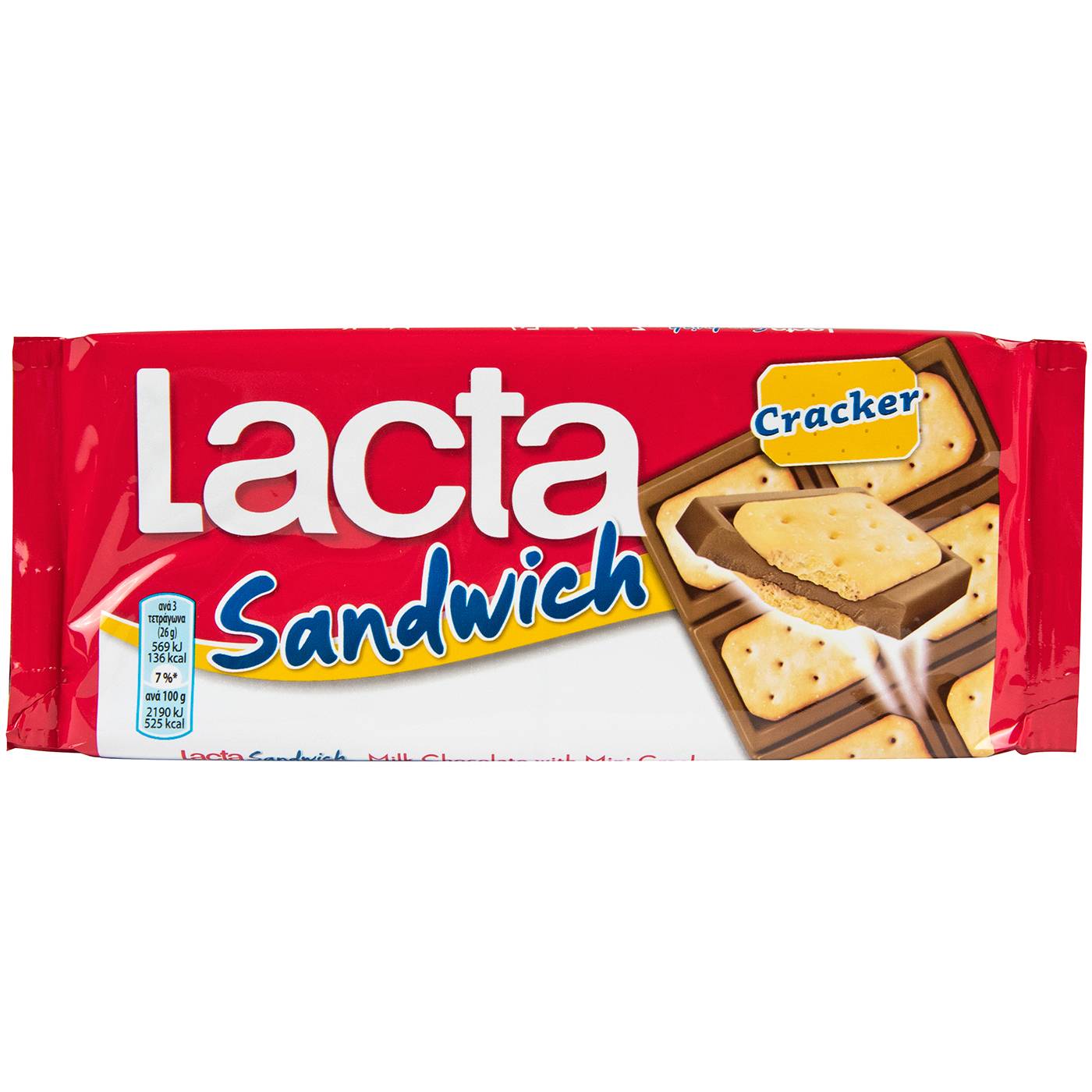 Σοκολάτα LACTA Sandwich Cracker γάλακτος (87g) - floating thumbnail