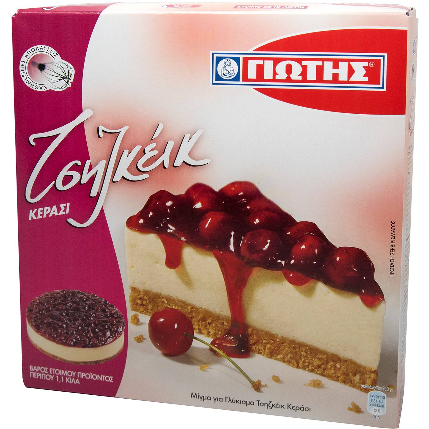 Μείγμα ΓΙΩΤΗΣ τούρτα τσιζκέικ κεράσι (525g) - floating thumbnail