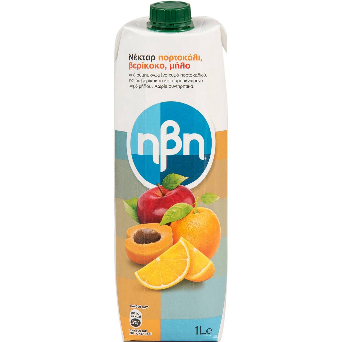 Χυμός ΗΒΗ νέκταρ πορτοκάλι μήλο, βερίκοκο (1lt) - floating thumbnail