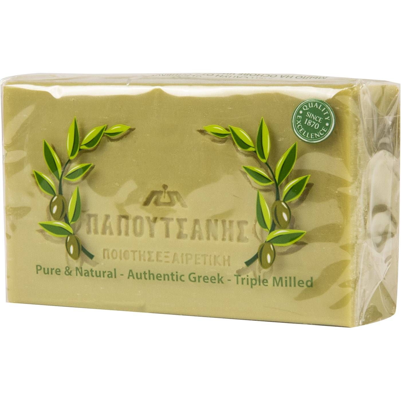 Σαπούνι PAPOUTSANIS πράσινο με ελαιόλαδο (125g) - floating thumbnail