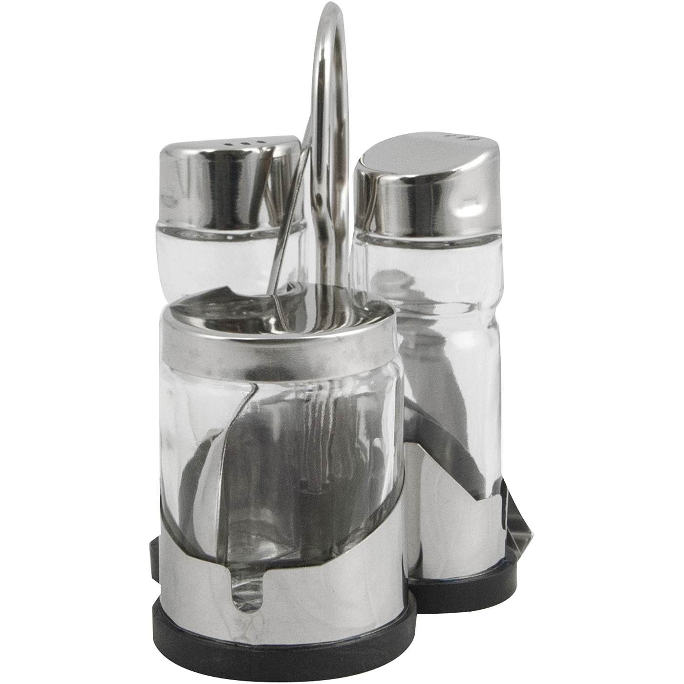 Σετ αλατοπίπερο, χαρτοπετσετοθήκη και μουσταρδιέρα 4 θέσεων - floating thumbnail