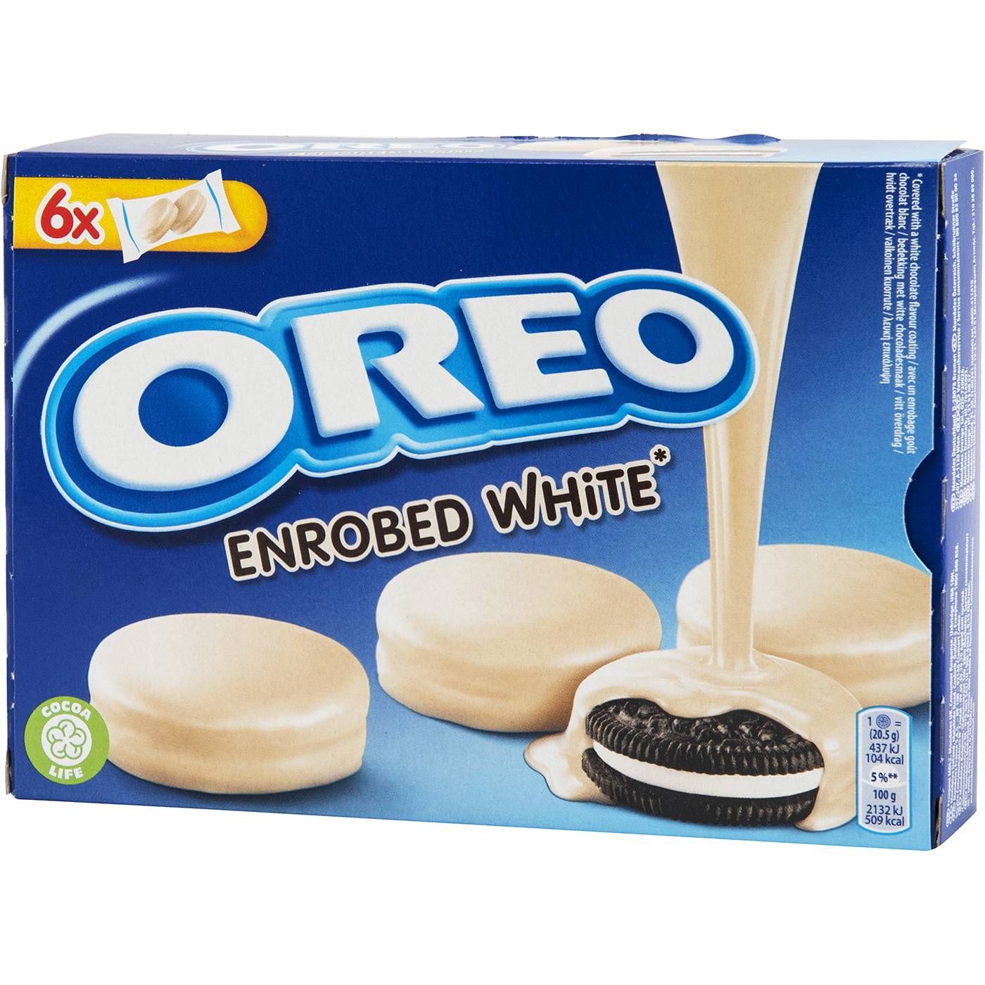 Μπισκότα OREO με επικάλυψη λευκής σοκολάτας (246g) - floating thumbnail