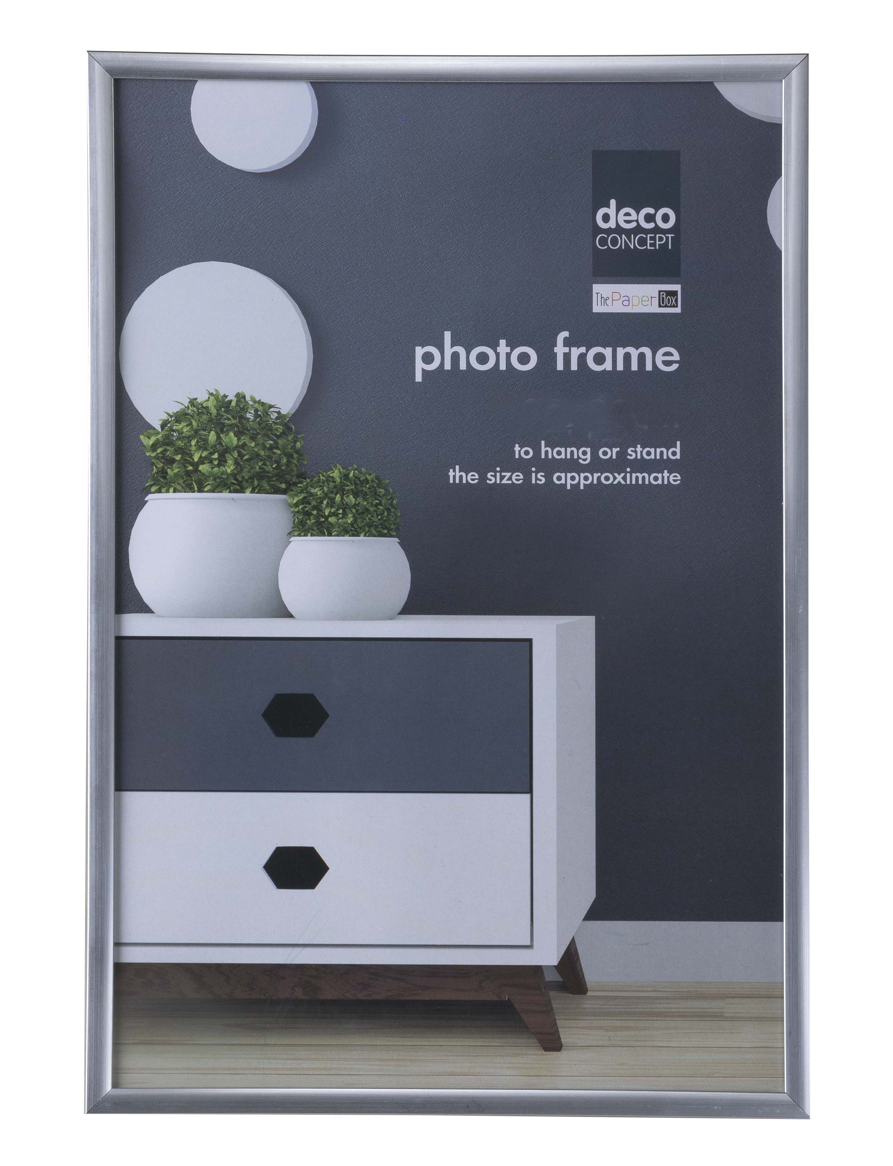 Κορνίζα πλαστική ασημί 50x70cm - floating thumbnail