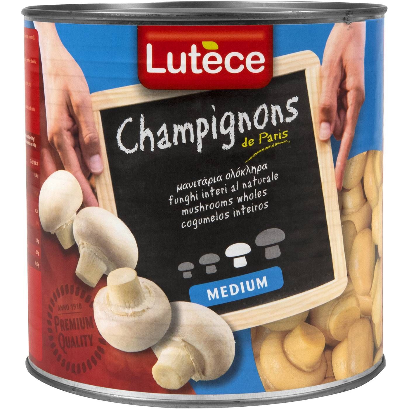 Κονσέρβα LUTECE μανιτάρια ολόκληρα (2,55kg) - floating thumbnail