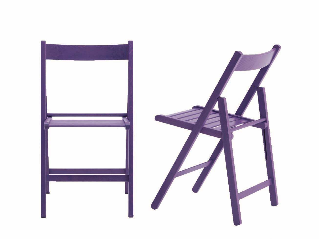 Καρέκλα libro ξύλινη πτυσσόμενη μωβ - floating thumbnail