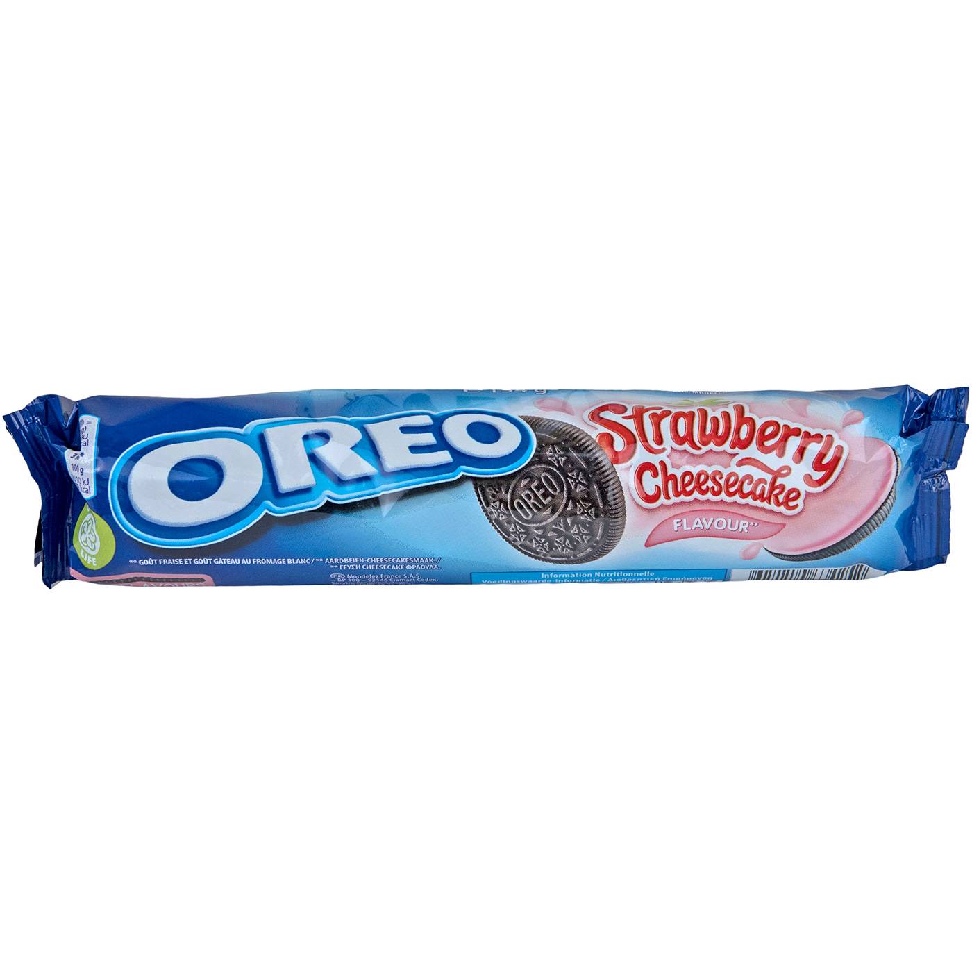 Μπισκότα OREO με φράουλα και cheesecake (154g) - floating thumbnail