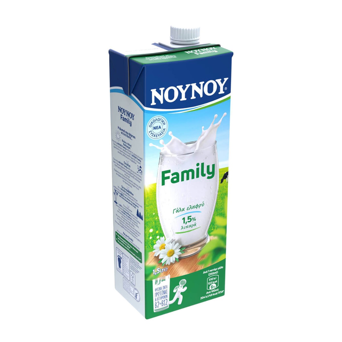 Γάλα ΝΟΥΝΟΥ Family υψηλής παστερίωσης ελαφρύ 1,5% λιπαρά (1,5lt) - floating thumbnail