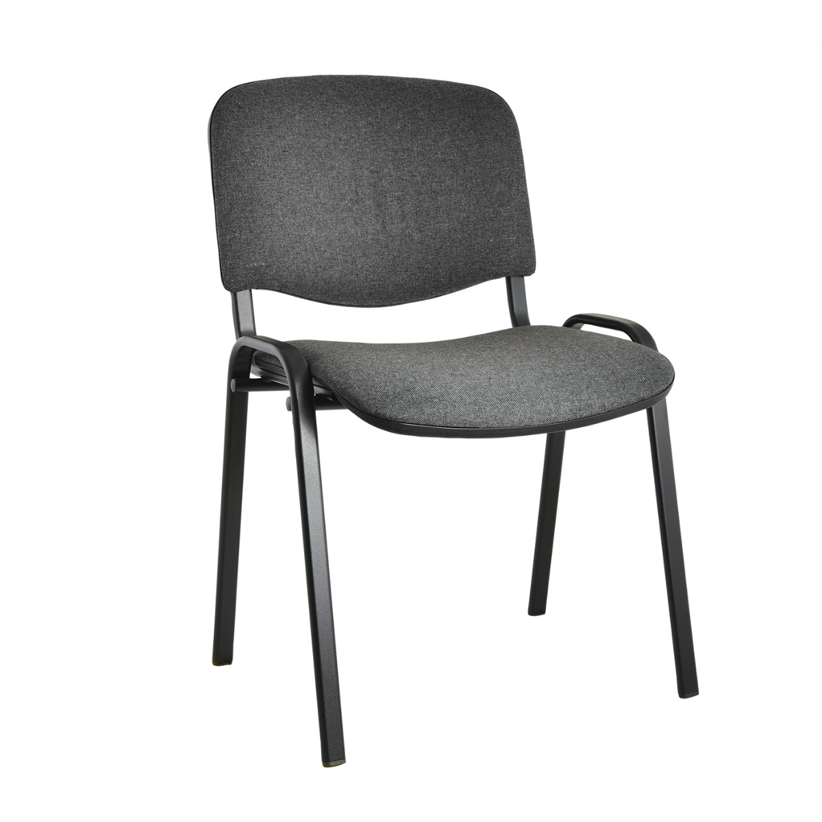 Καρέκλα επισκέπτη γκρι με μαύρο σκελετό - floating thumbnail