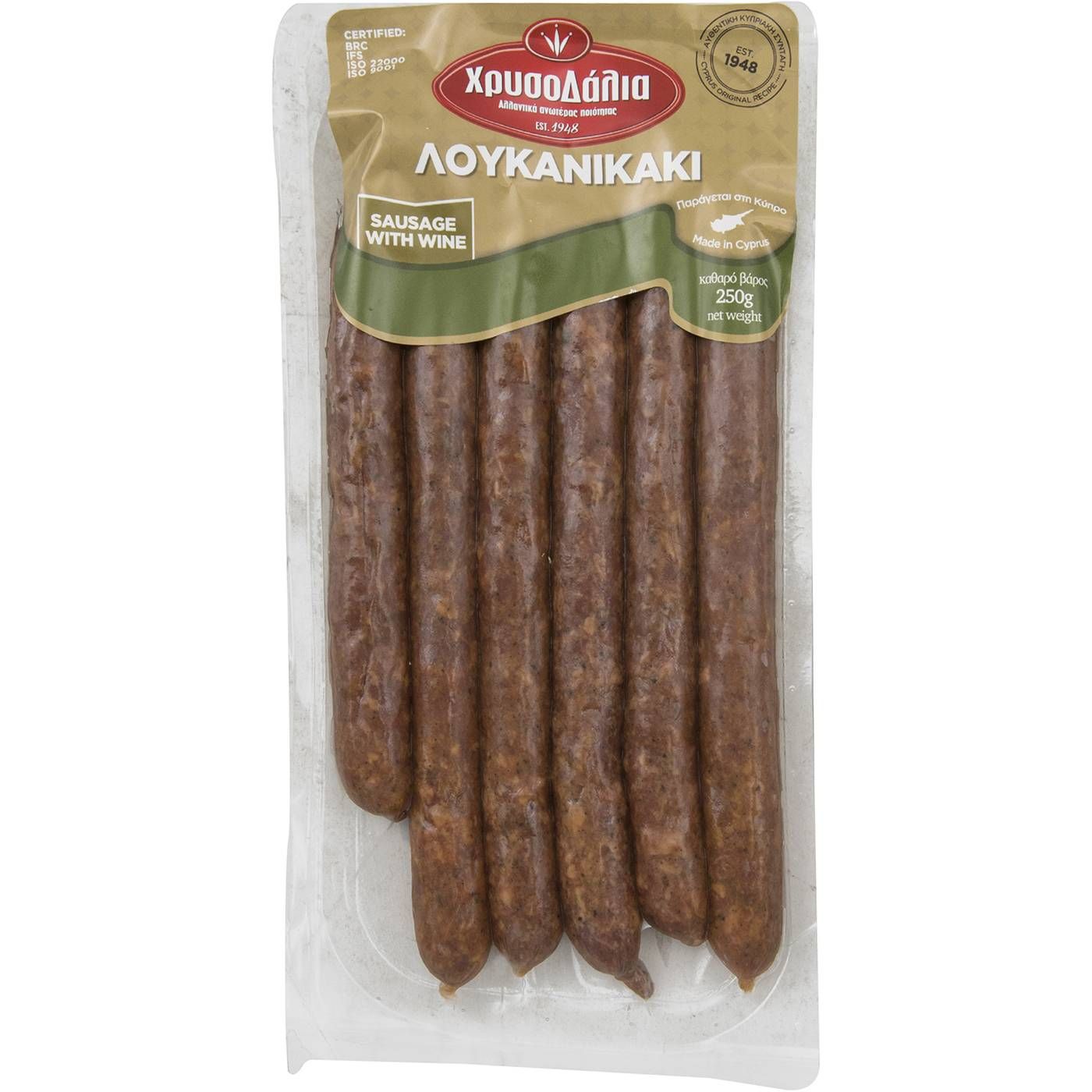 Λουκανικάκια ΧΡΥΣΟΔΑΛΙΑ χωριάτικα (250g) - floating thumbnail