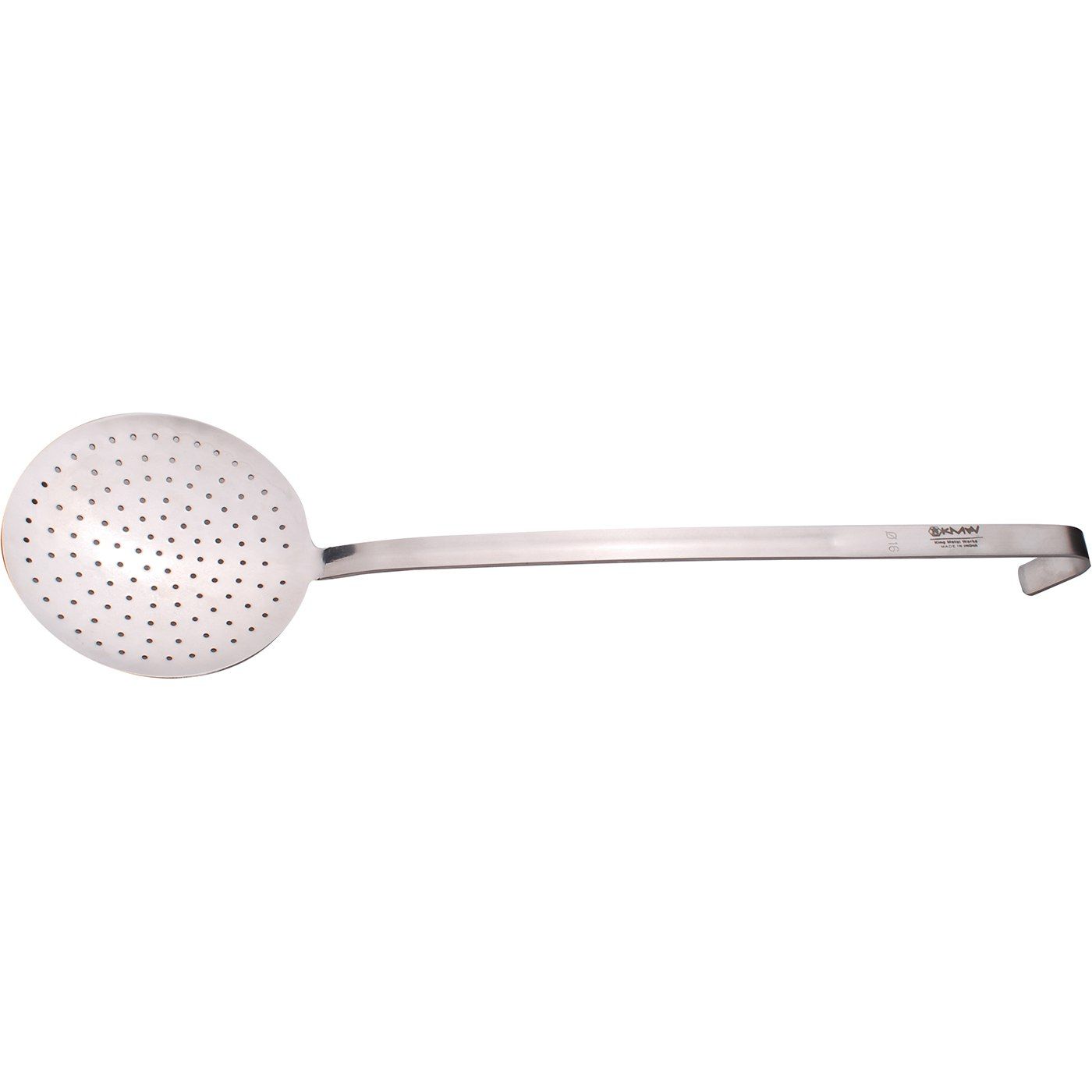 Κουτάλα inox ρηχή τρυπητή Φ16x42cm - floating thumbnail