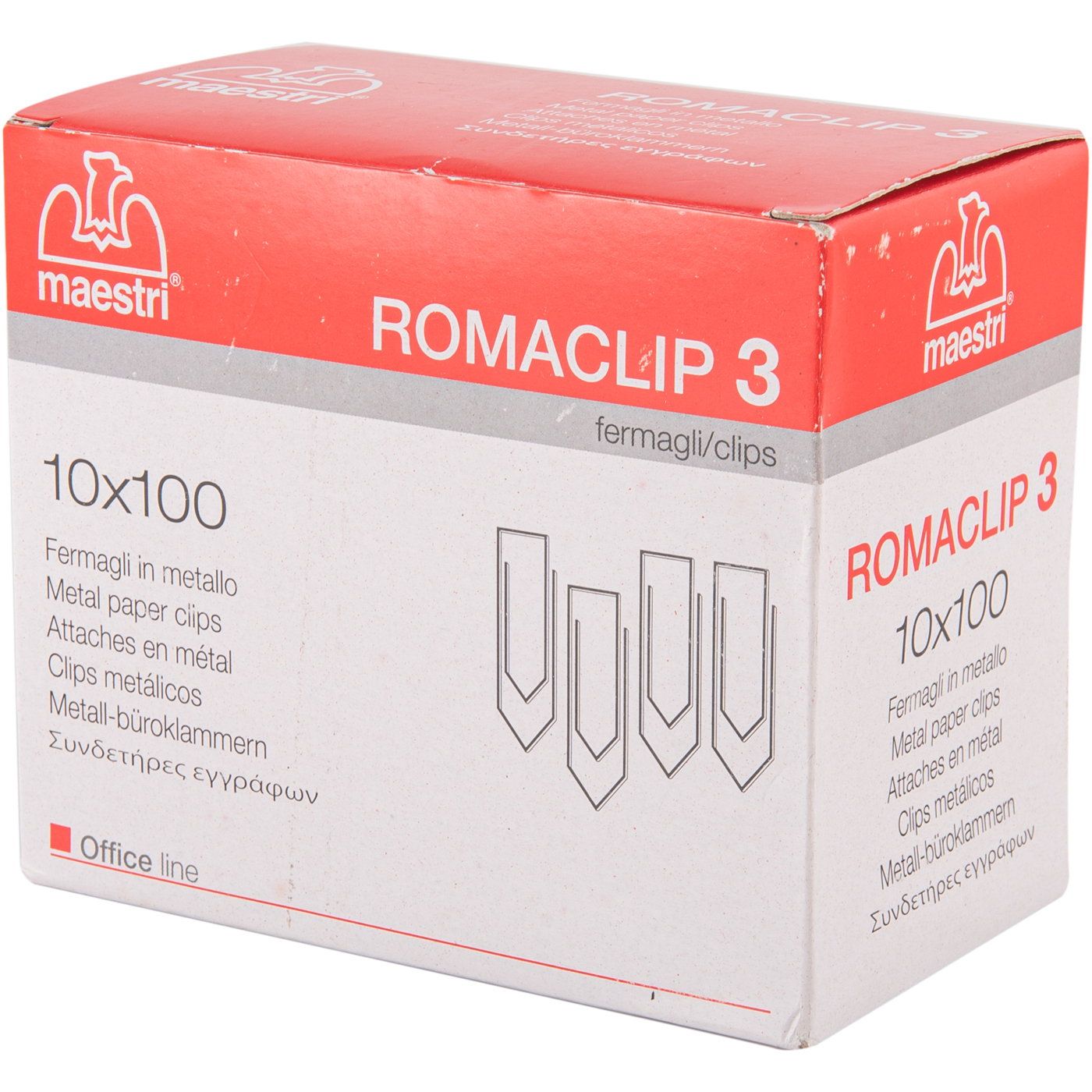 ROMA συνδετήρες ατσάλινοι Νο.3 100x10τεμ. - floating thumbnail