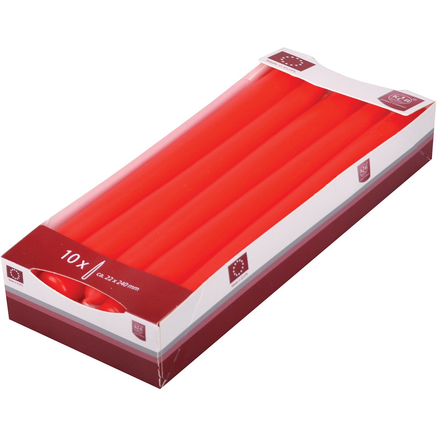 Κερί KCB βενέτσια κόκκινα 22x240mm (10τεμ.) - floating thumbnail