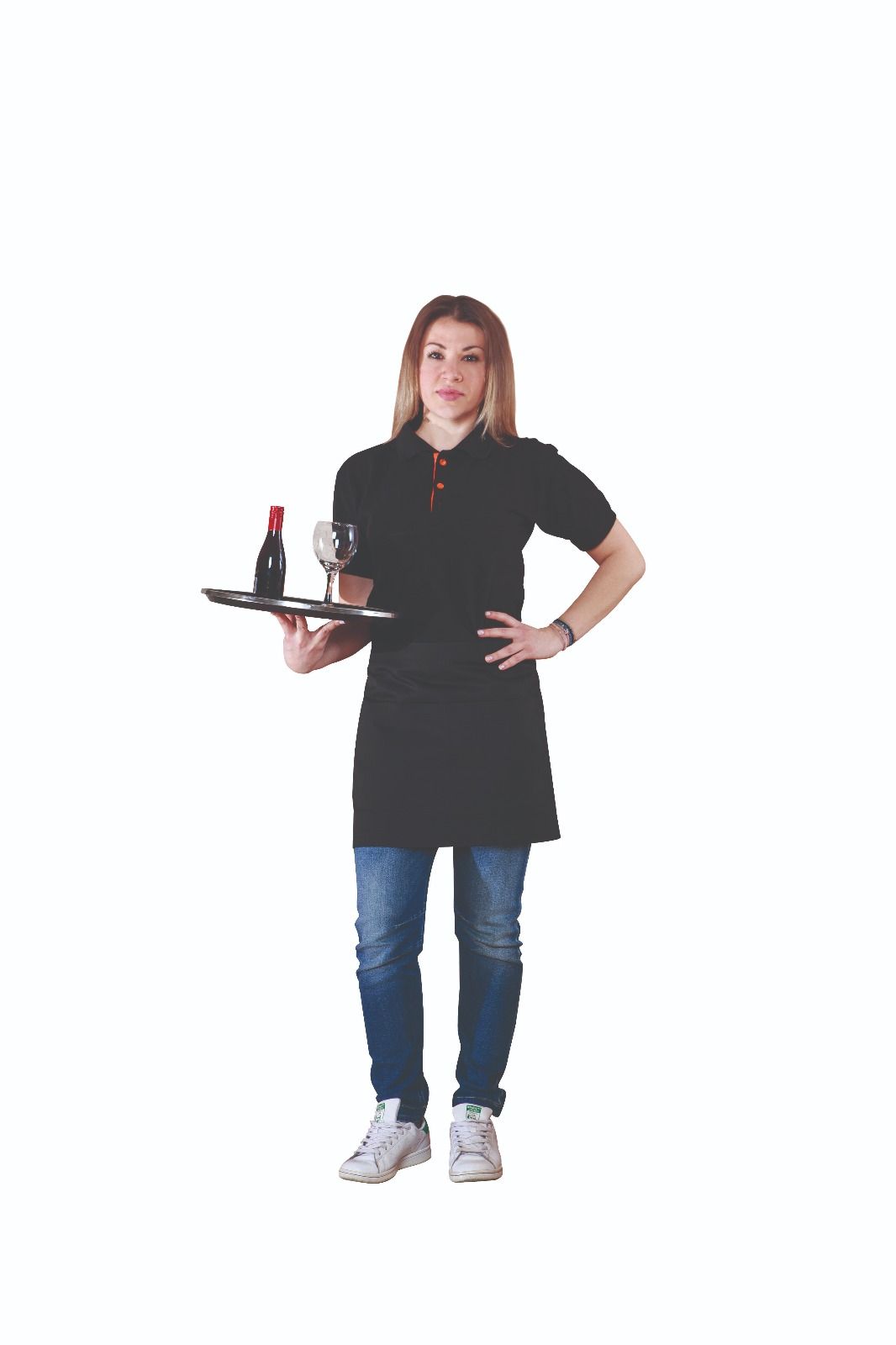 Ποδιά ALL-COLLECTIONS μέσης ως το γόνατο μαύρη - floating thumbnail