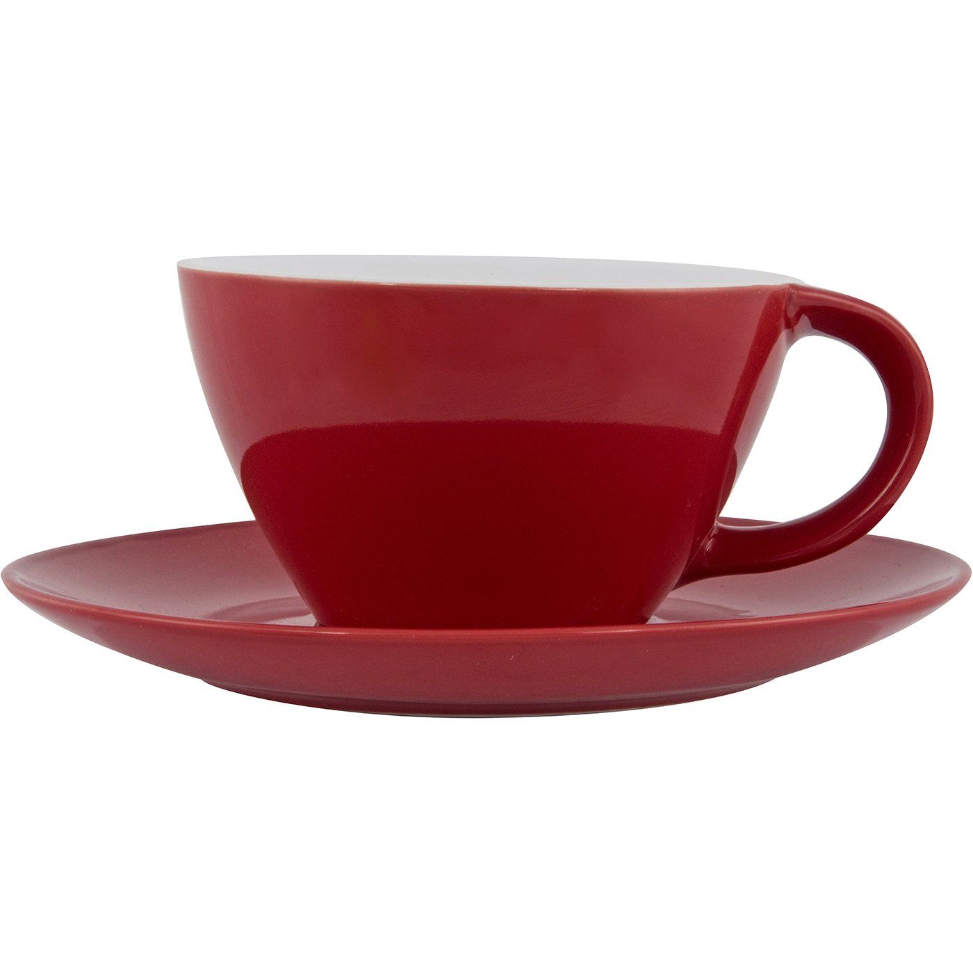 Σετ φλιτζανοπιατάκι stoneware κόκκινο 39cl - floating thumbnail