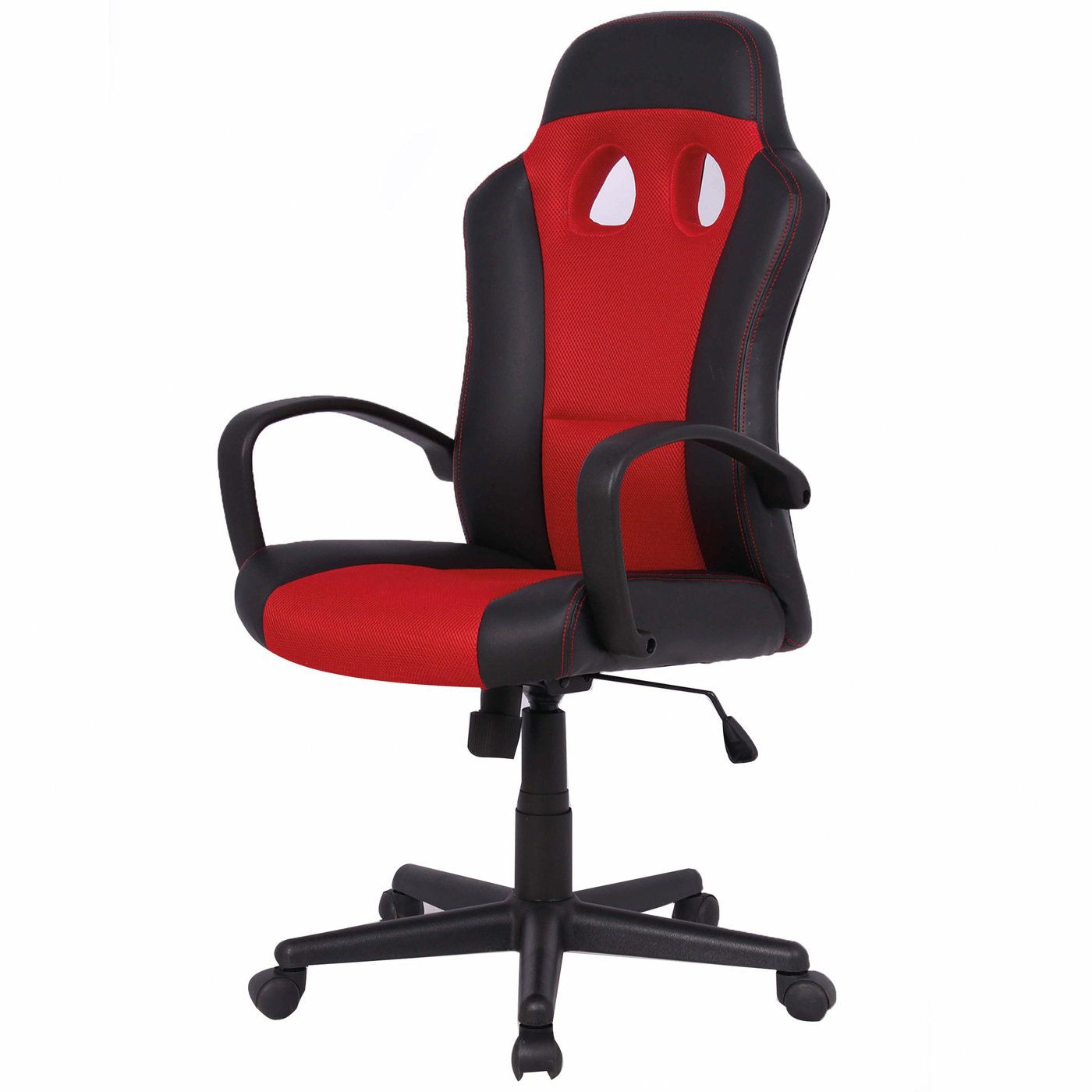 Καρέκλα γραφείου STAMPA Race PU και PVC μαύρη-κόκκινη - floating thumbnail