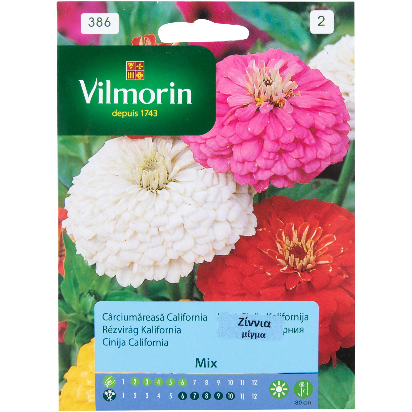 Σπόροι VILMORIN ζίννα γίγας Καλιφόρνιας - floating thumbnail