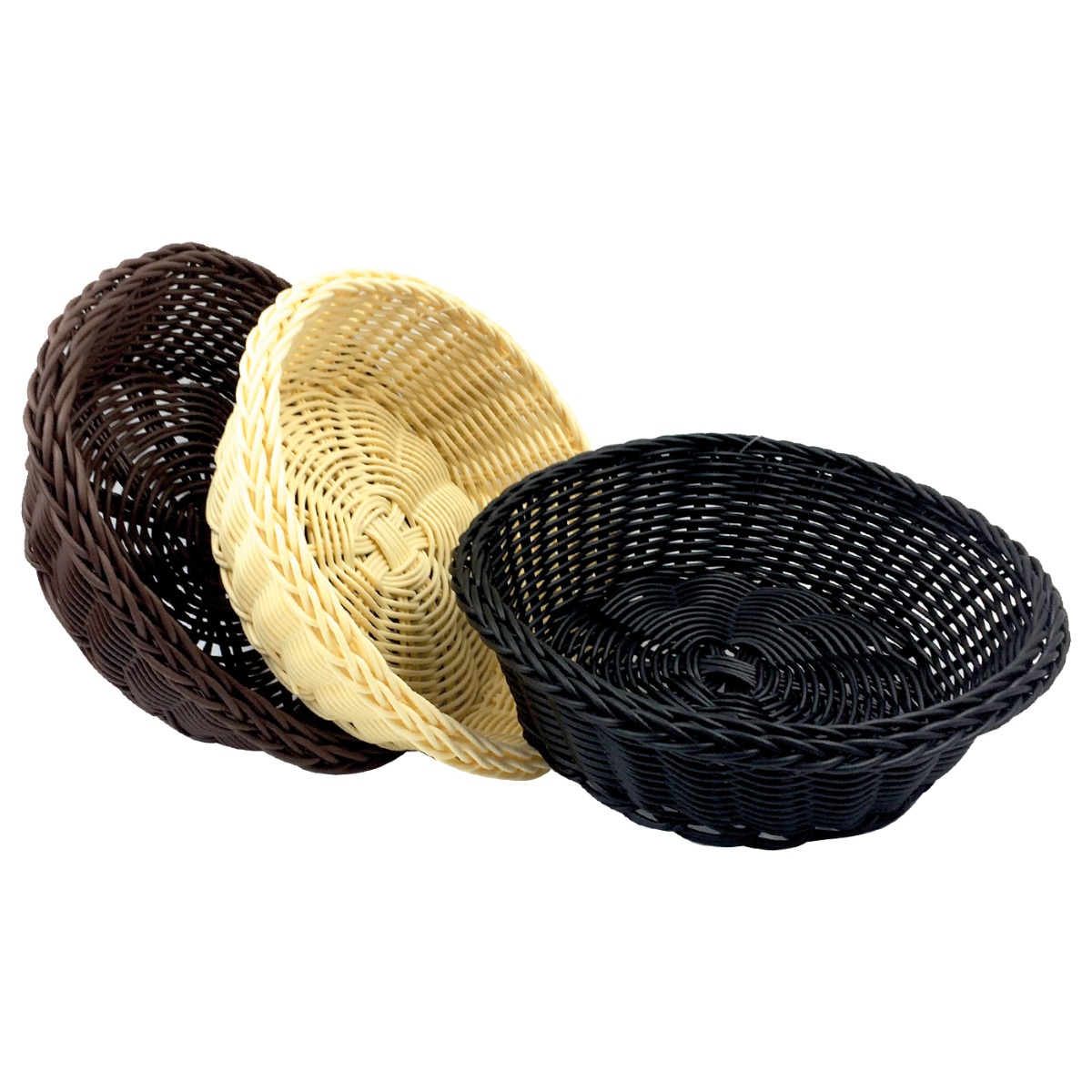 Καλάθι στρογγυλό RATTAN καφέ 24cm - floating thumbnail