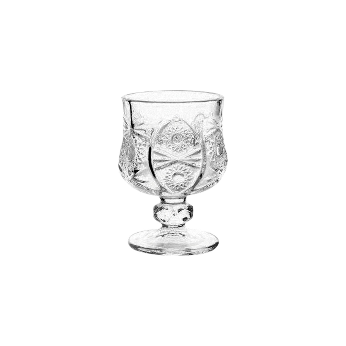 Ποτήρι λικέρ με πόδι σετ 6τεμ. 50ml σκαλιστό - floating thumbnail