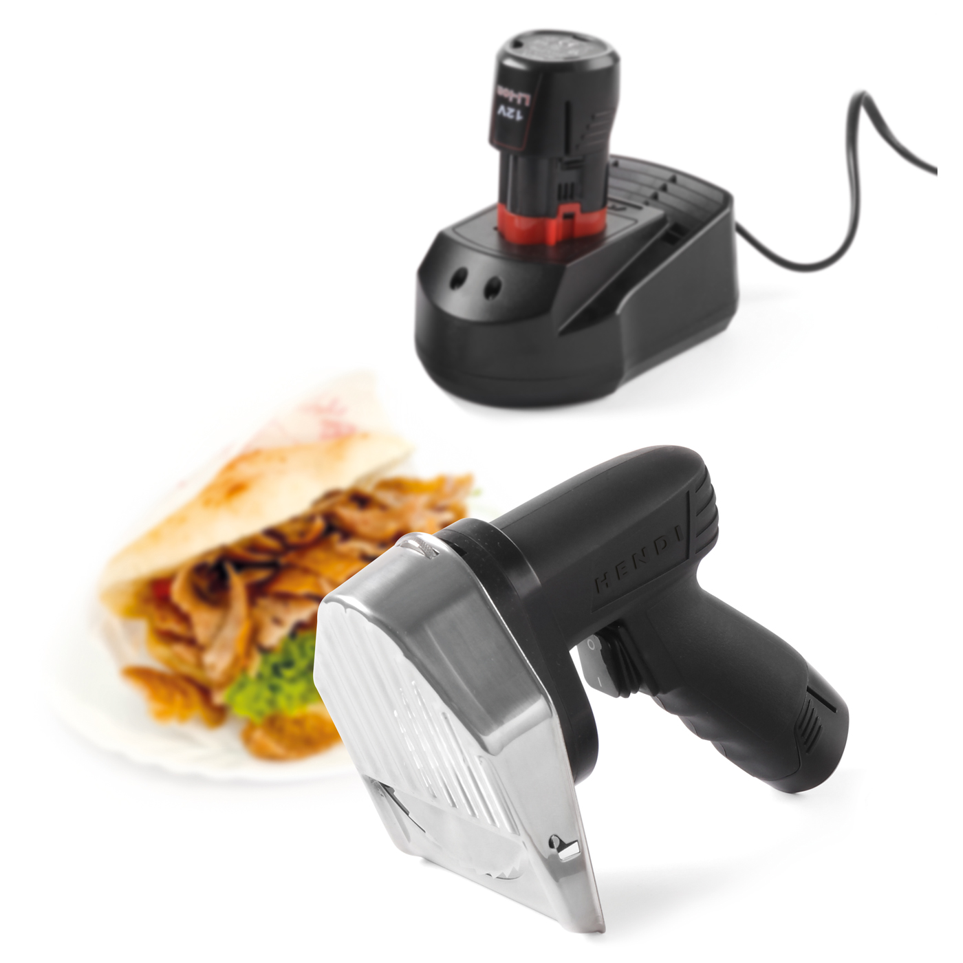 HENDI μαχαίρι γύρου ηλεκτρικό ασύρματο 80W - floating thumbnail