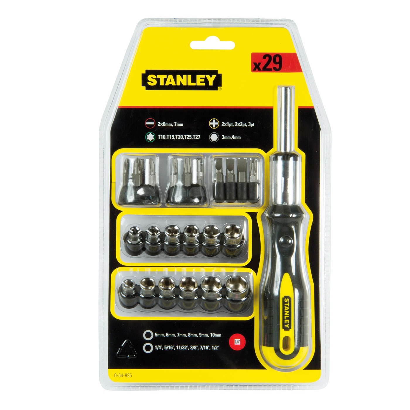 STANLEY κατσαβίδι καστάνιας με μύτες 29τεμ. - floating thumbnail