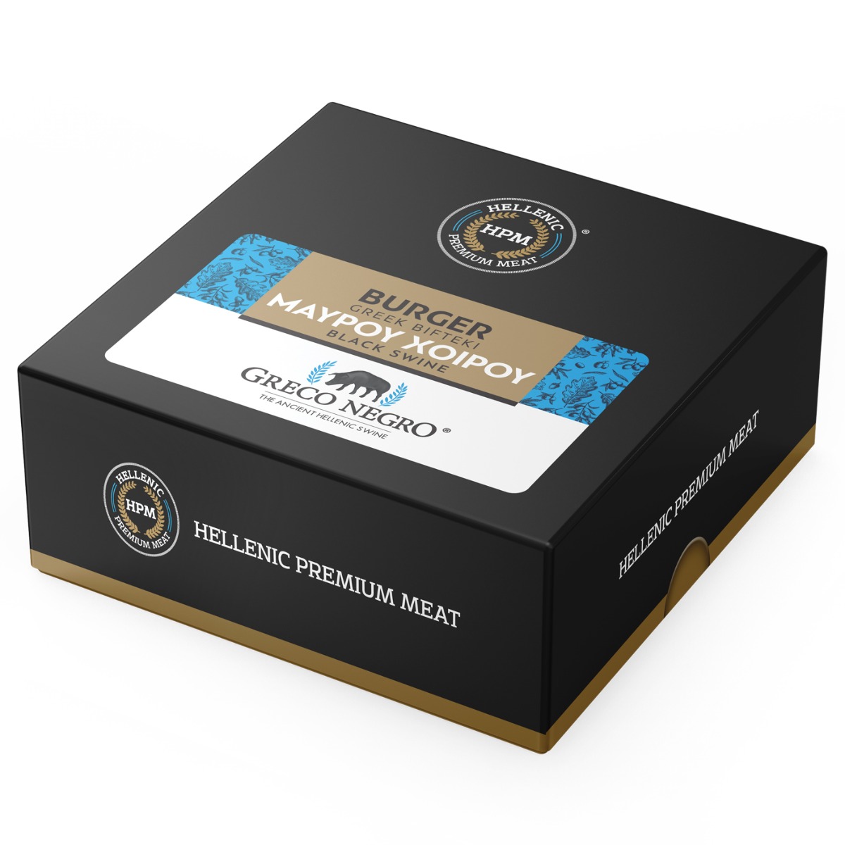 Burger μαύρου χοίρου κατεψυγμένο Ελληνικό (400g) - floating thumbnail