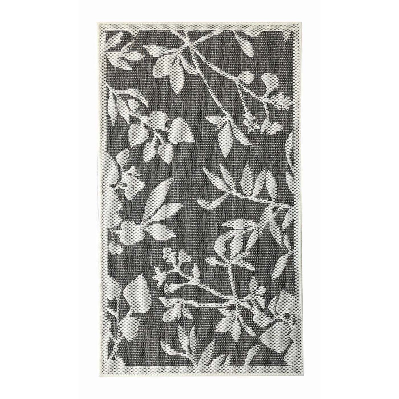 SISAL πατάκι ιβουάρ Antislip με σχέδιο φύλλα 63x110cm - floating thumbnail