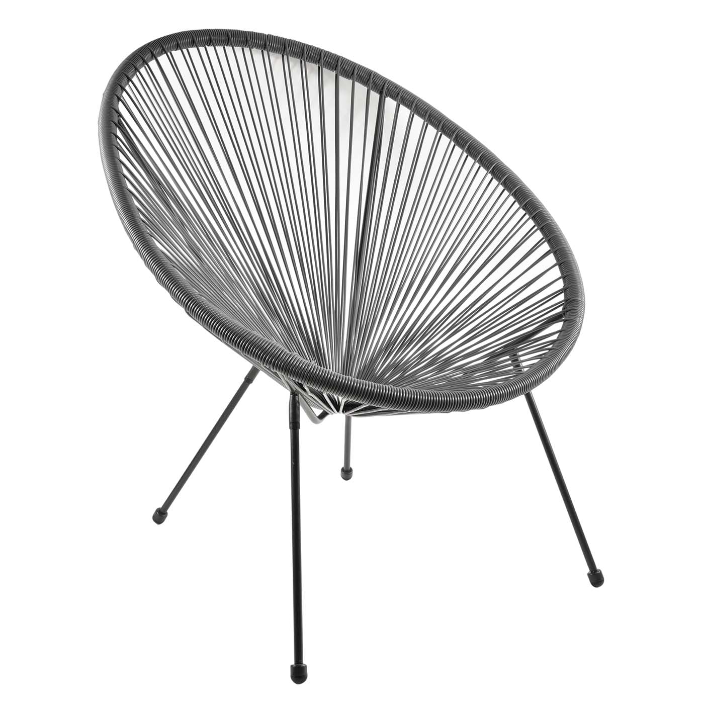 ACAPULCO καρέκλα κήπου  PVC RATTAN γκρι - floating thumbnail