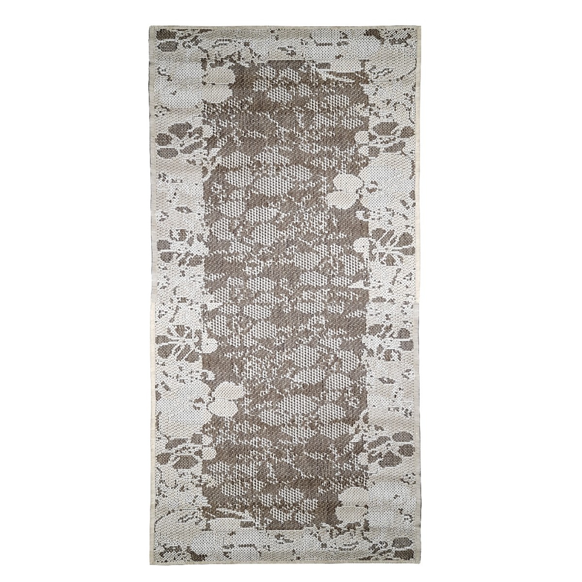 Sisal πατάκι αντιολισθητικό ιβουάρ σχέδιο Windflowers 63x140cm - floating thumbnail