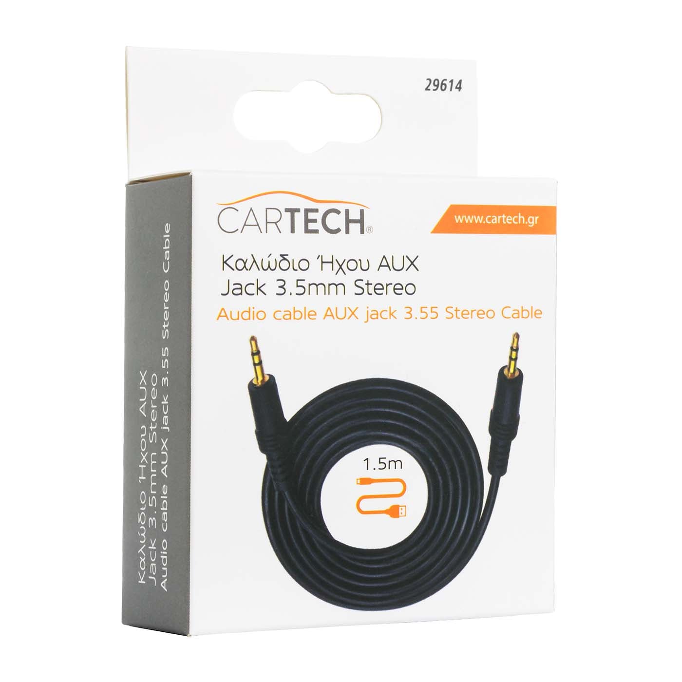 CARTECH καλώδιο ήχου 3.5mm AUX 1.5m - floating thumbnail