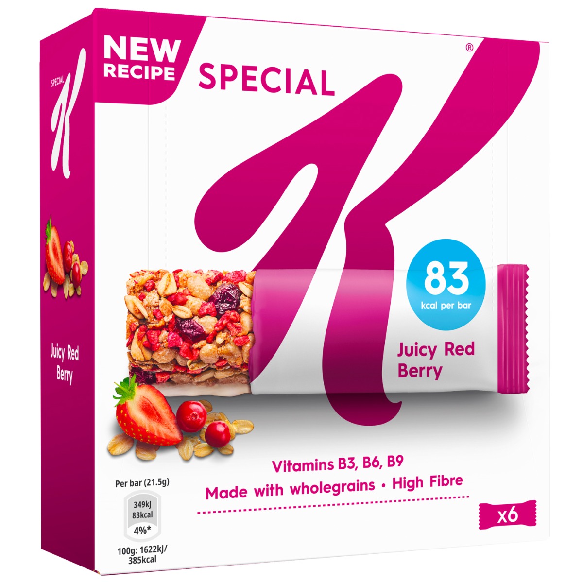 KELLOGG'S Special K μπάρα δημητριακών με Red Berries 6x21,5g - floating thumbnail