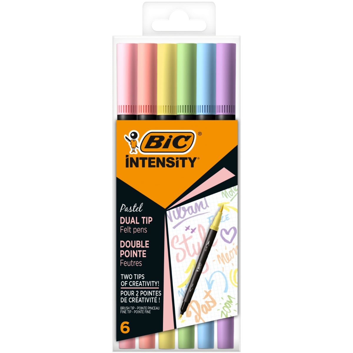 BIC στυλό Dual Tip pastel CFP σετ 6τεμ. - floating thumbnail