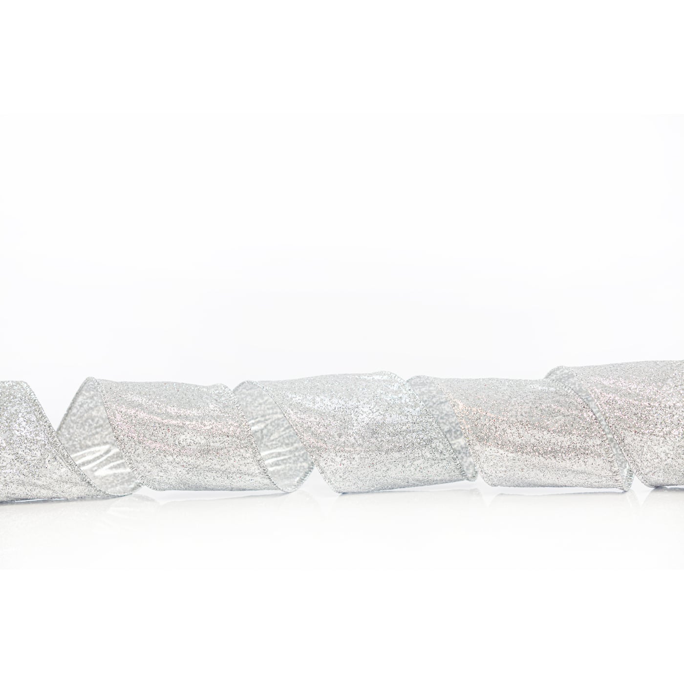 Κορδέλα ασημί με Glitter 9m (Π)6,35cm - floating thumbnail