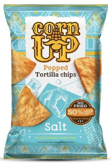 CORN UP τσίπς τορτίγιας θαλασσινό αλάτι 60g - floating thumbnail