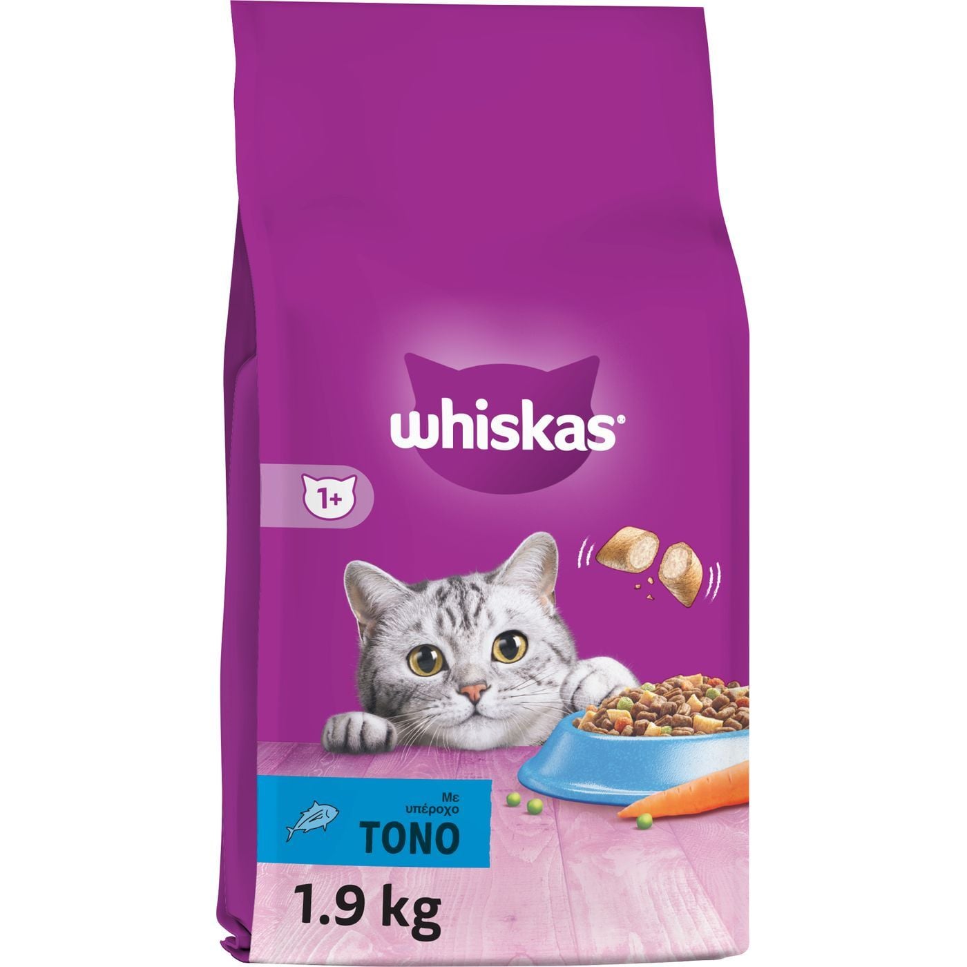 WHISKAS ξηρά τροφή γάτας Adult με τόνο 1,9kg - floating thumbnail