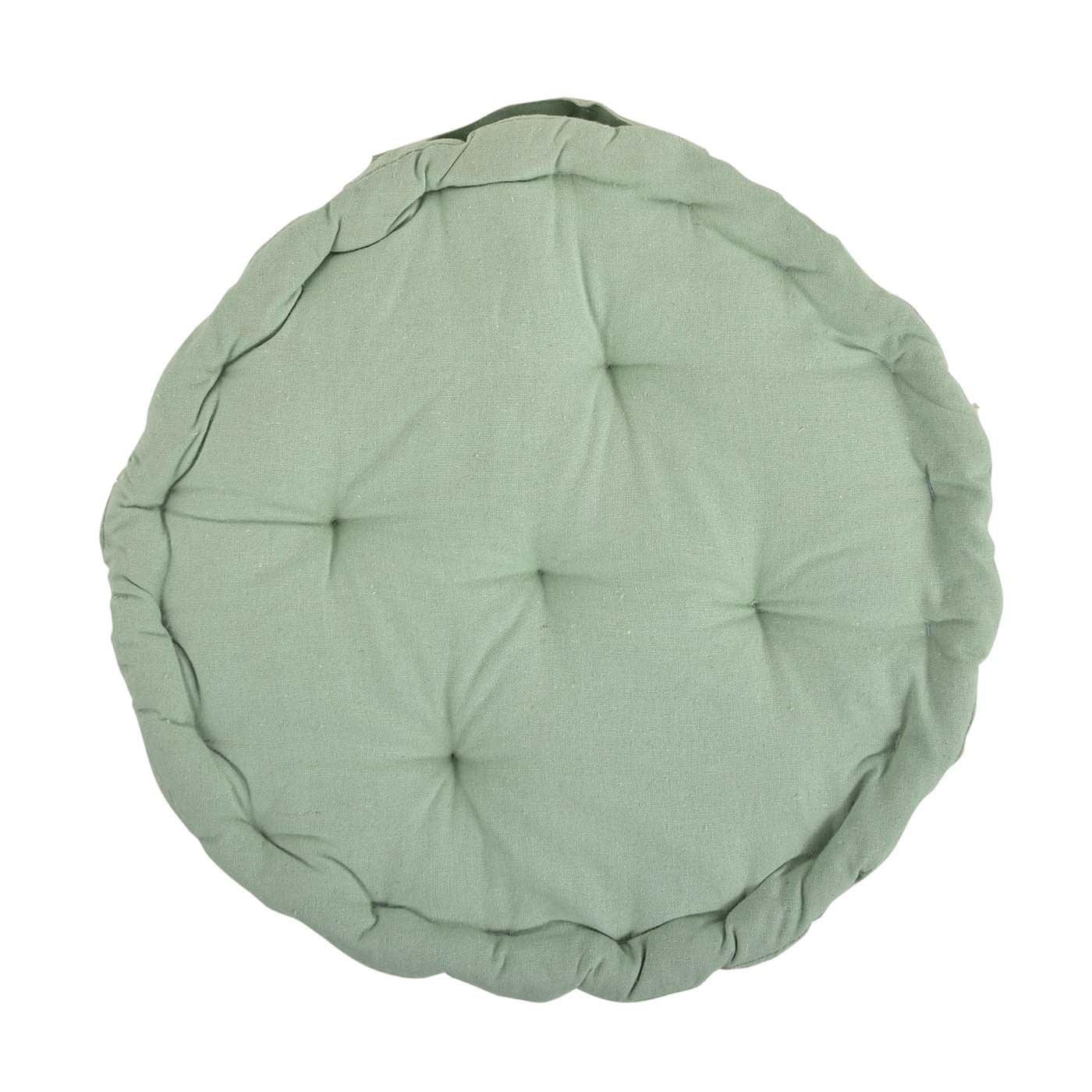 Μαξιλάρι δαπέδου στρογγυλο μέντα ριγέ 40+8cm - floating thumbnail
