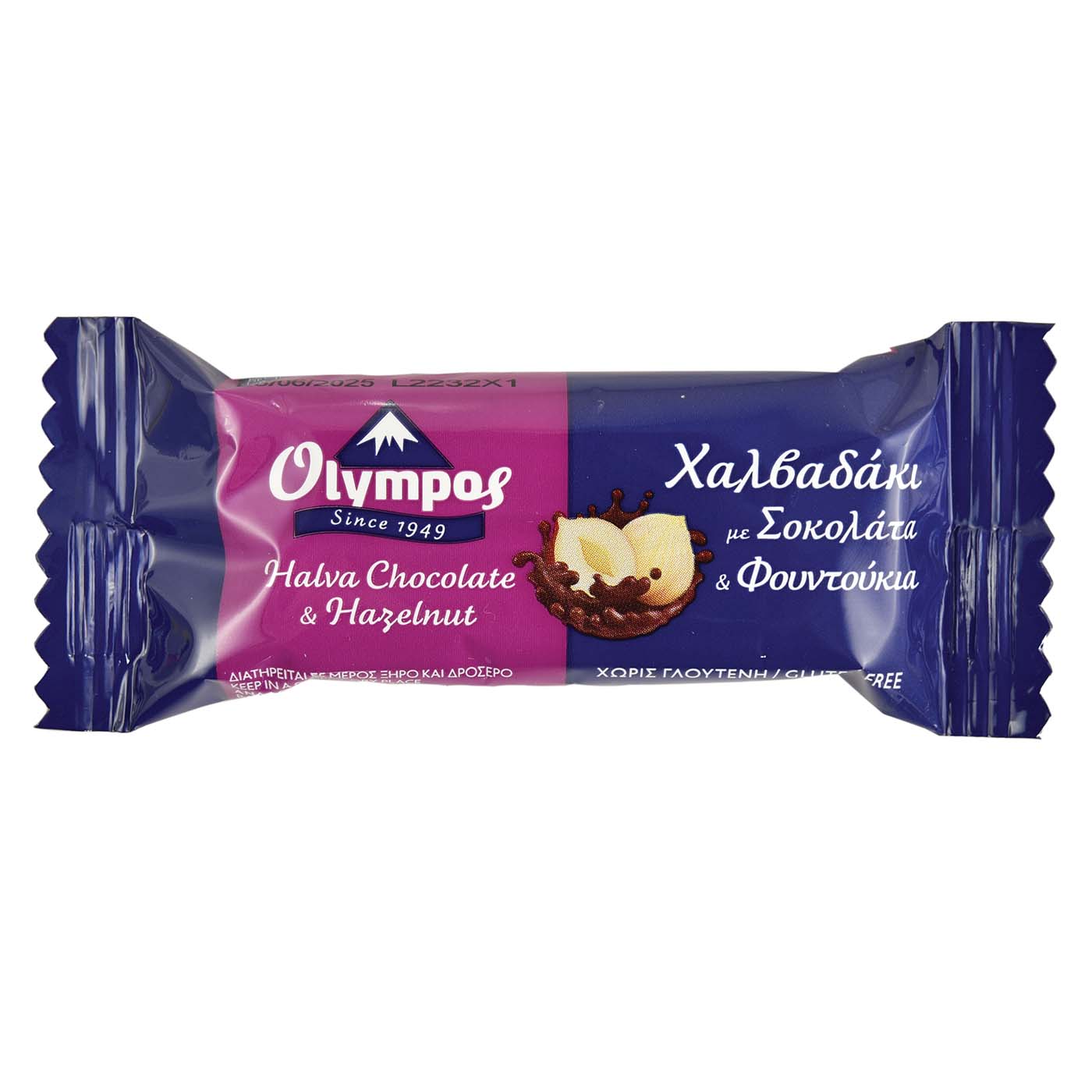 ΟΛΥΜΠΟΣ χαλβάς μπάρα σοκολάτα & φουντούκι 40g - floating thumbnail