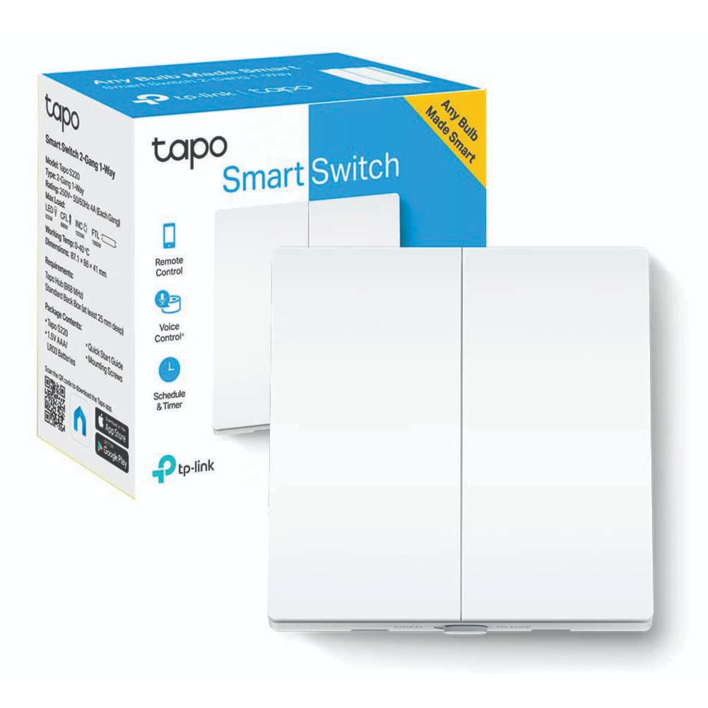 TP-LINK Tapo Smart διακόπτης φωτός διπλός S220 - floating thumbnail