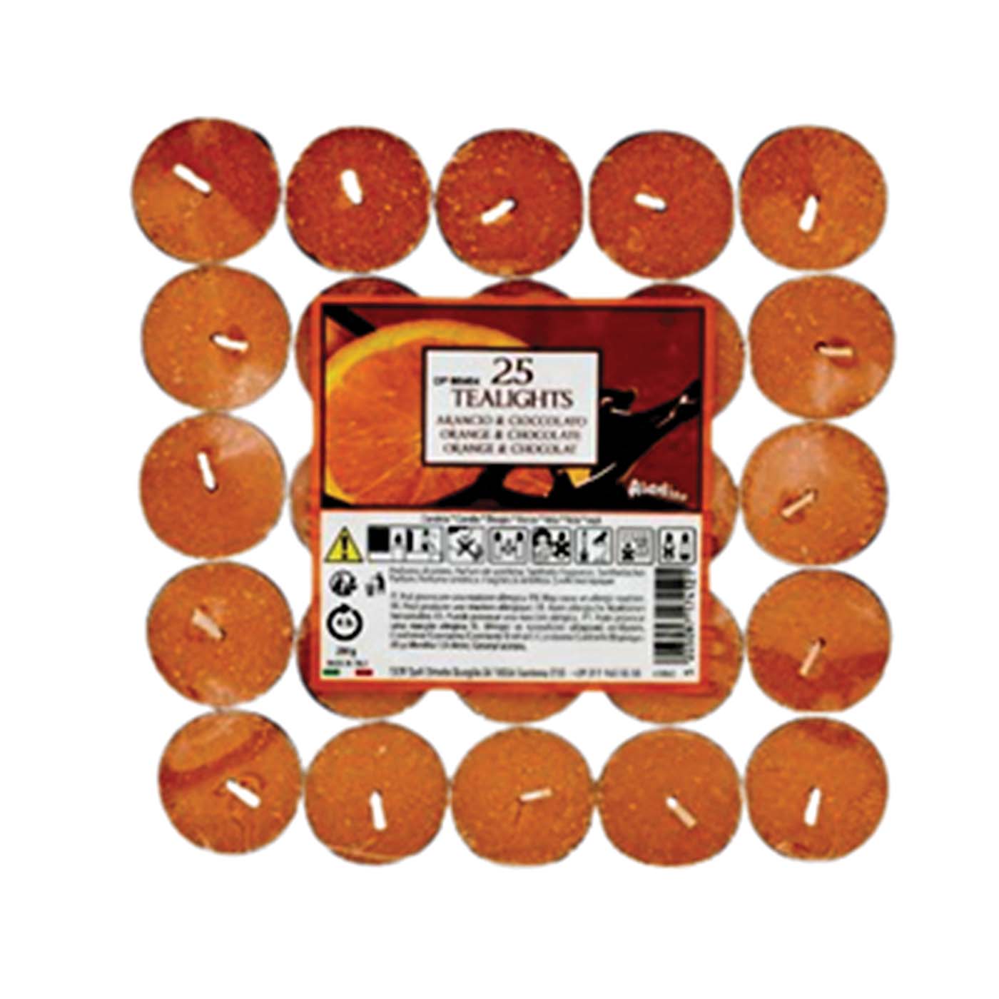 Κερί ρεσώ 4 ωρών με άρωμα σοκολάτα - πορτοκάλι 25τεμ. - floating thumbnail