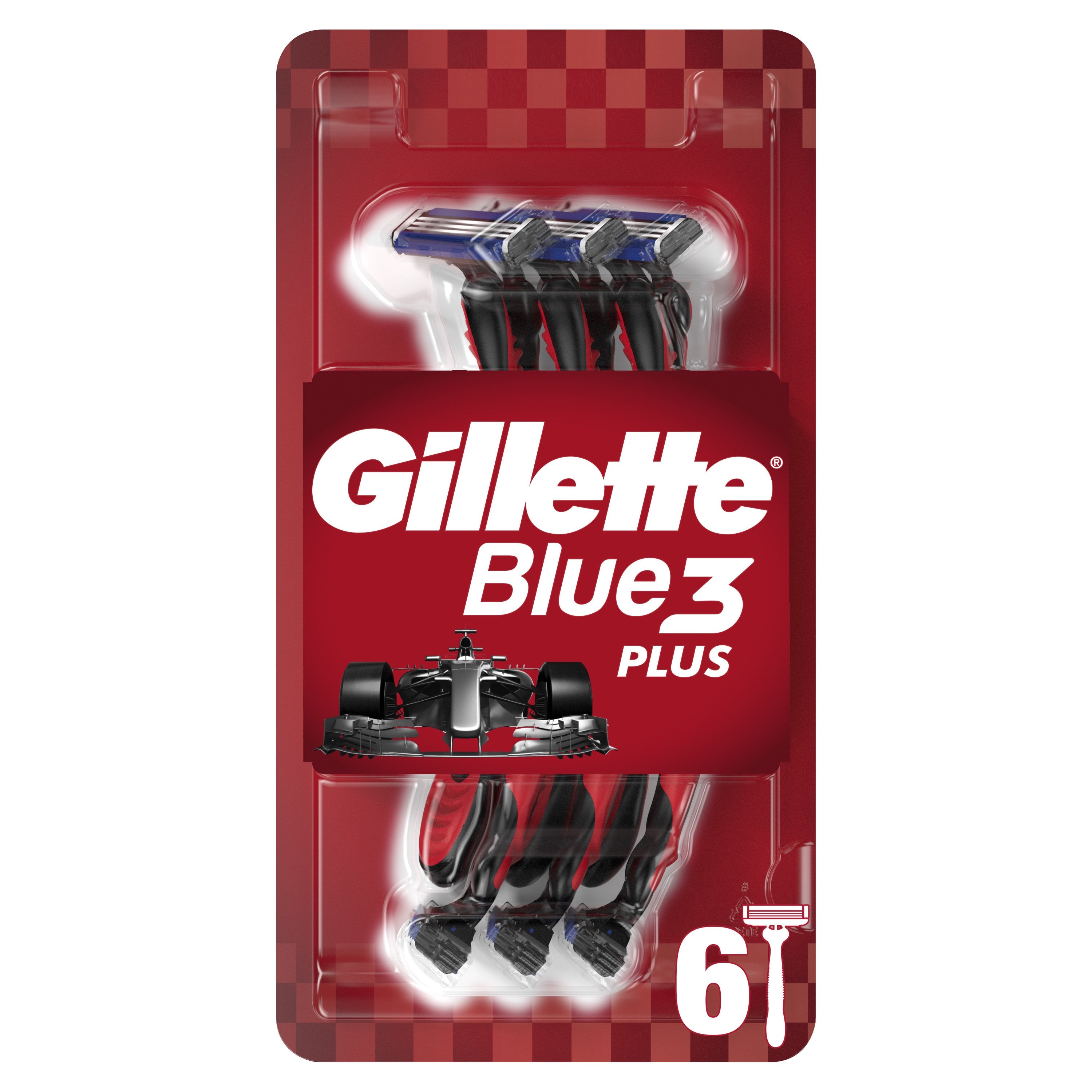 GILLETTE ξυραφάκια Blue3 Plus Red 6τεμ. - floating thumbnail