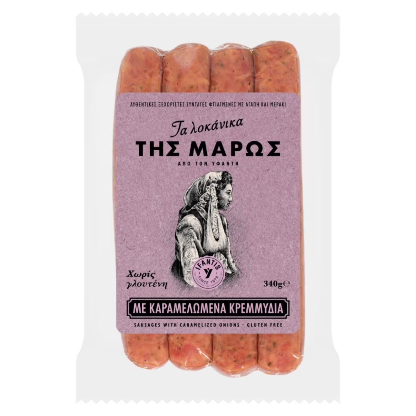 ΥΦΑΝΤΗΣ "Λουκάνικα της Μάρως" με καραμελωμένα κρεμμύδια 340g - floating thumbnail