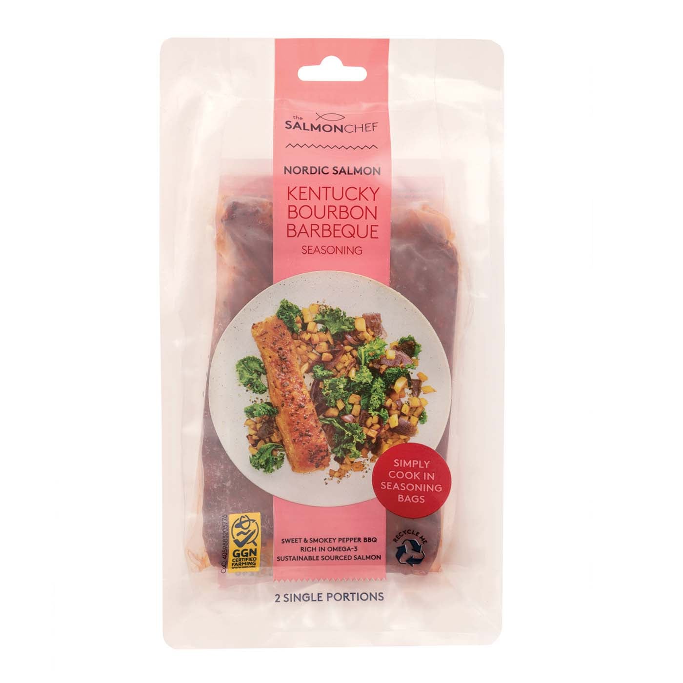THE SALMON CHEF φιλέτο σολομού κατεψυγμένο με σάλτσα Bourbon BBQ 2x120g - floating thumbnail