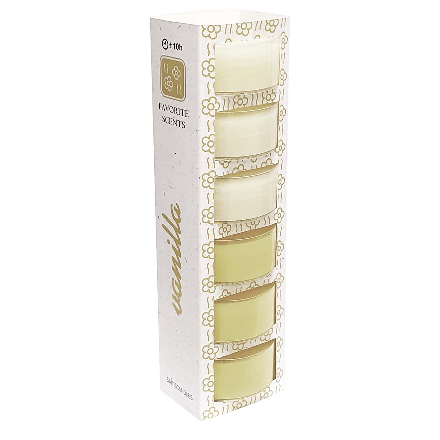 Κεριά ρεσώ PC βανίλια 10ωρών 6τεμ. - floating thumbnail