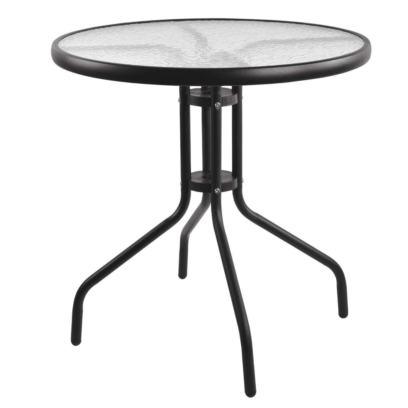 Τραπέζι μεταλλικό στρογγυλό μαύρο Ø70cm - floating thumbnail