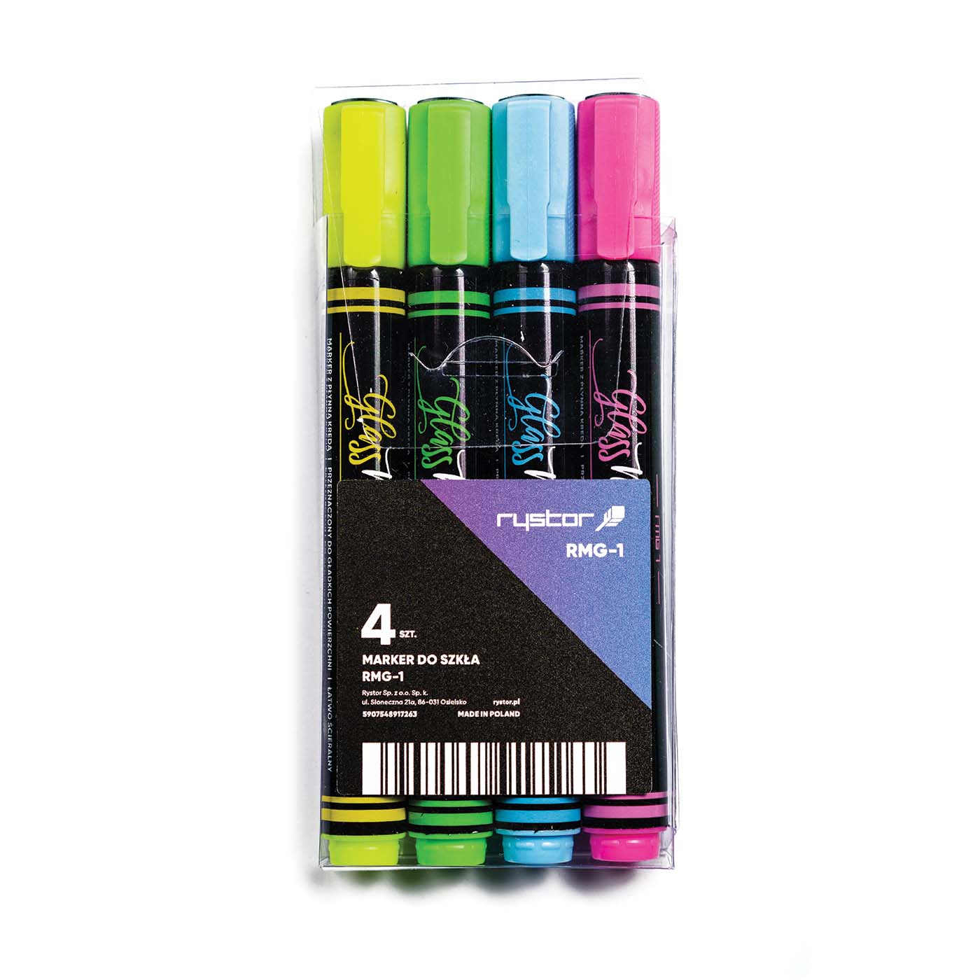 Σετ μαρκαδόροι κιμωλίας σε 4 χρώματα - floating thumbnail