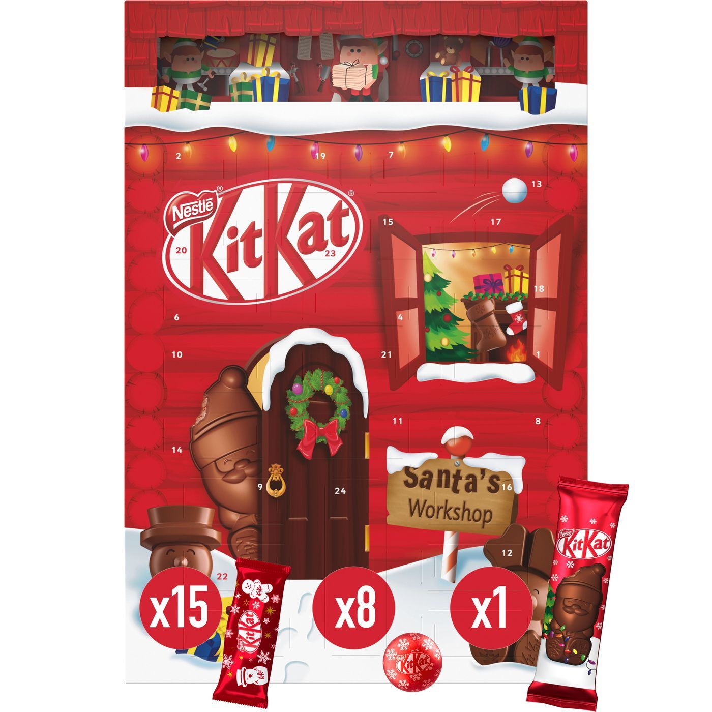KITKAT ημερολόγιο με σοκολάτες Advent Calendar 208g - floating thumbnail