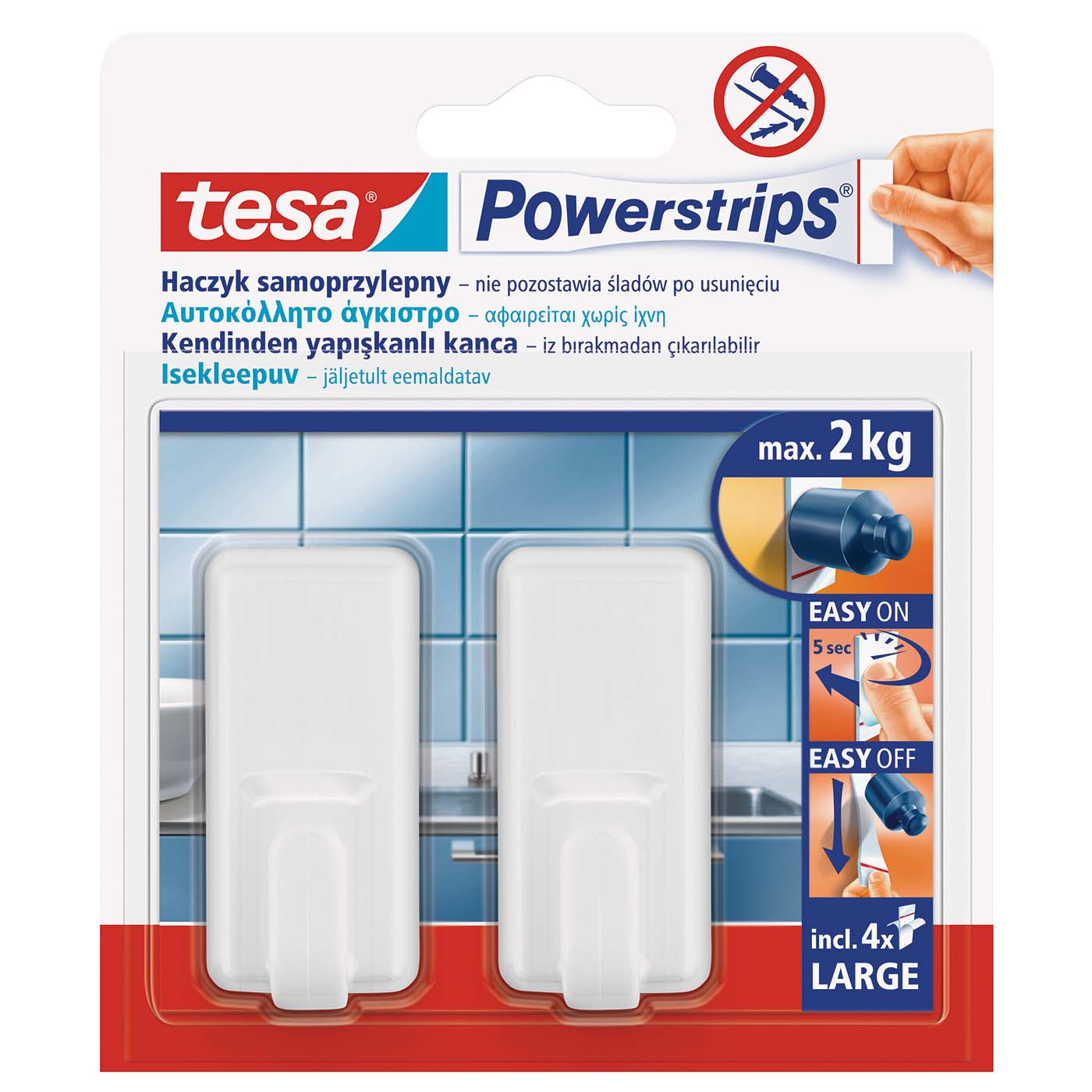 TESA σετ γάντζοι Classic max 2kg x2 - floating thumbnail